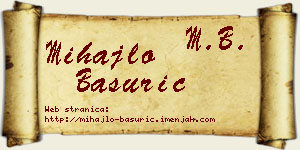 Mihajlo Basurić vizit kartica